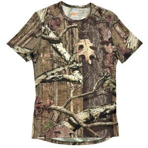 IceBreaker 200 Merino Wool Mens Camo Shirt Sz Medium Bodyfit BaseLayer Mossy Oak